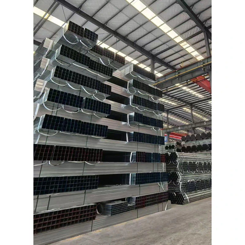 Tub de oțel pătrat dreptunghiular galvanizat la cald Tub de oțel pătrat dreptunghiular galvanizat la cald