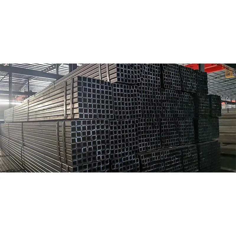 Tub de oțel dreptunghiular și pătrat negru cu perete subțire Tub de oțel dreptunghiular și pătrat negru cu perete subțire